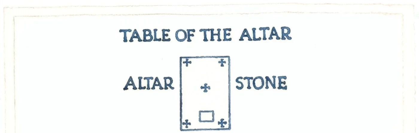 Table of the Altar — Altar Stone — Altar Stone in Place