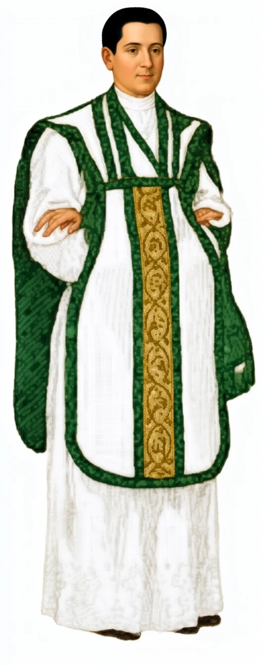 Priest in Chasuble is now completely Vested